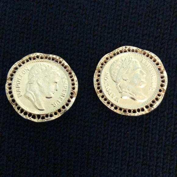 Jewelry - Gold like coin earrings  - clips